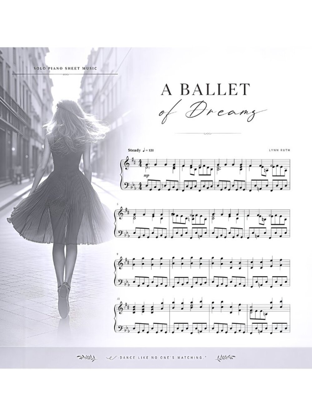 Piano Solo, Sheet Music, Piano Sheet Music, Flash Drive Necklace